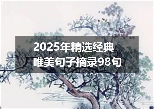 2025年精选经典唯美句子摘录98句