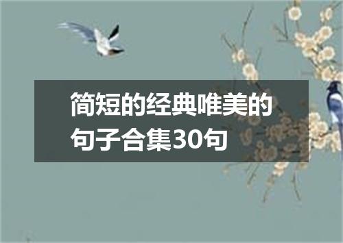 简短的经典唯美的句子合集30句