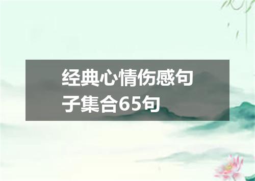 经典心情伤感句子集合65句