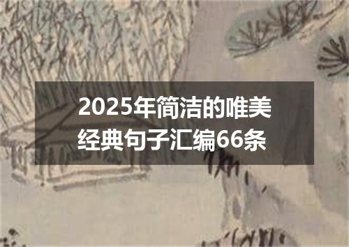 2025年简洁的唯美经典句子汇编66条