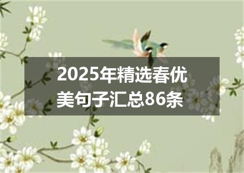 2025年精选春优美句子汇总86条