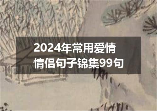 2024年常用爱情情侣句子锦集99句