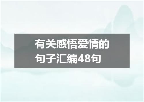 有关感悟爱情的句子汇编48句