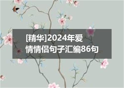 [精华]2024年爱情情侣句子汇编86句