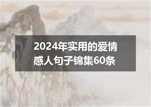 2024年实用的爱情感人句子锦集60条