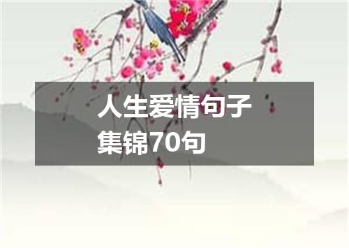 人生爱情句子集锦70句