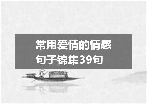 常用爱情的情感句子锦集39句