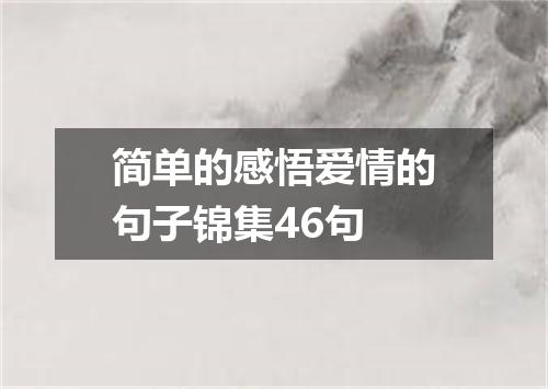 简单的感悟爱情的句子锦集46句