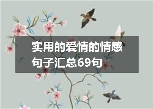 实用的爱情的情感句子汇总69句