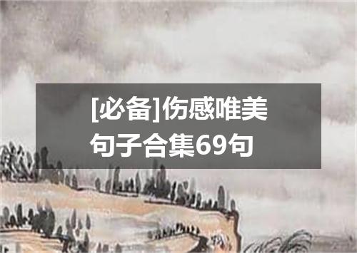 [必备]伤感唯美句子合集69句