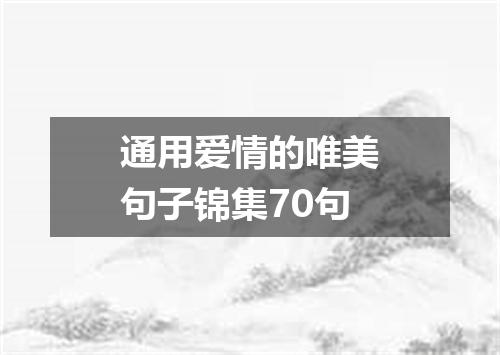 通用爱情的唯美句子锦集70句