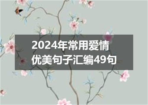 2024年常用爱情优美句子汇编49句