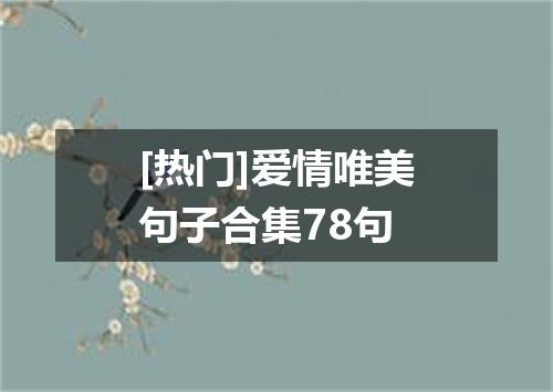 [热门]爱情唯美句子合集78句