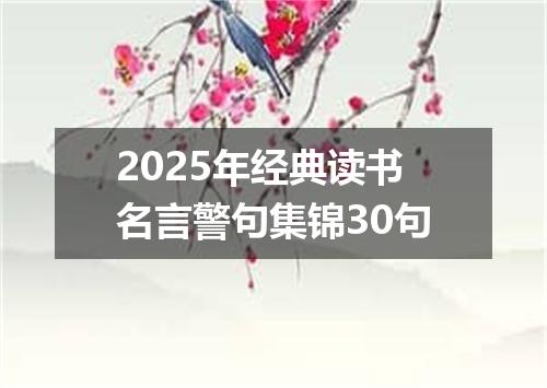 2025年经典读书名言警句集锦30句