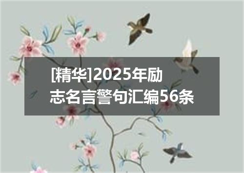[精华]2025年励志名言警句汇编56条