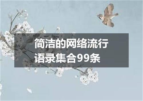 简洁的网络流行语录集合99条