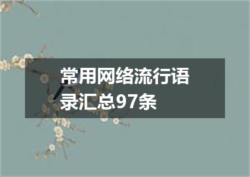 常用网络流行语录汇总97条