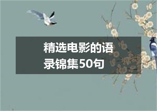 精选电影的语录锦集50句