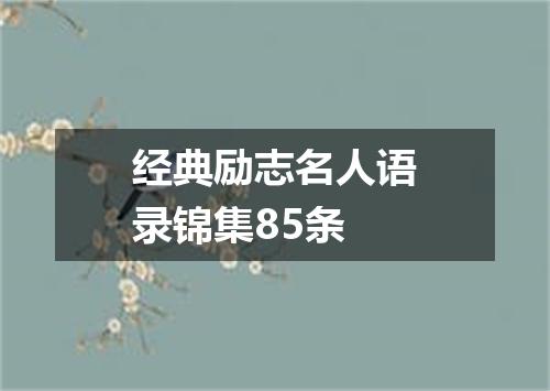 经典励志名人语录锦集85条