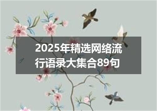 2025年精选网络流行语录大集合89句