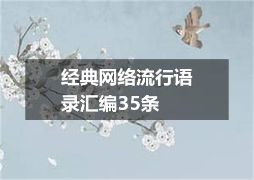 经典网络流行语录汇编35条
