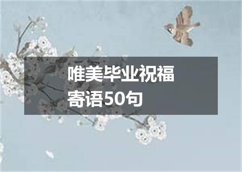 唯美毕业祝福寄语50句