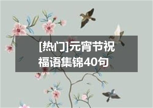 [热门]元宵节祝福语集锦40句