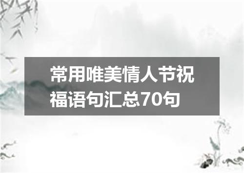 常用唯美情人节祝福语句汇总70句