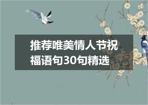 推荐唯美情人节祝福语句30句精选