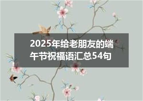 2025年给老朋友的端午节祝福语汇总54句