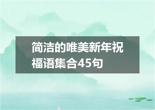 简洁的唯美新年祝福语集合45句
