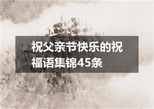 祝父亲节快乐的祝福语集锦45条