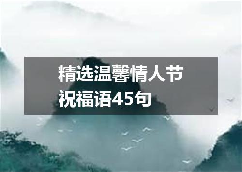 精选温馨情人节祝福语45句