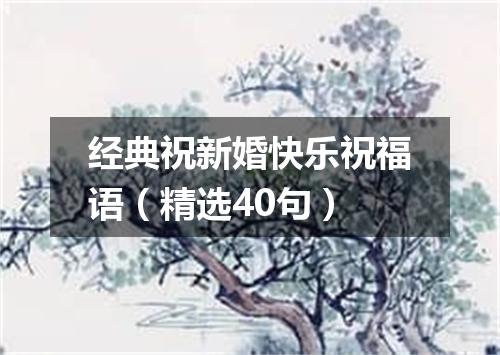 经典祝新婚快乐祝福语（精选40句）