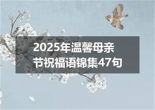 2025年温馨母亲节祝福语锦集47句