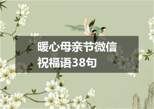 暖心母亲节微信祝福语38句