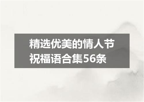 精选优美的情人节祝福语合集56条