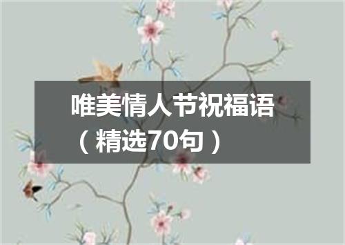 唯美情人节祝福语（精选70句）