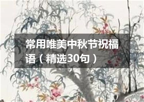 常用唯美中秋节祝福语（精选30句）