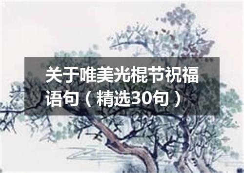 关于唯美光棍节祝福语句（精选30句）