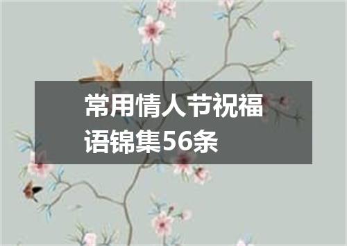 常用情人节祝福语锦集56条