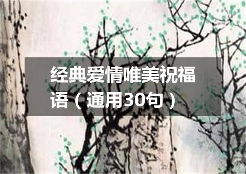 经典爱情唯美祝福语（通用30句）