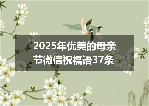 2025年优美的母亲节微信祝福语37条