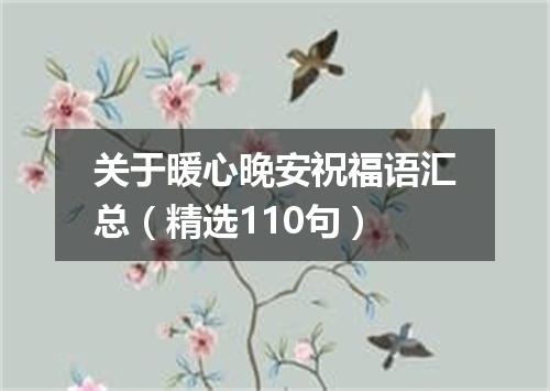 关于暖心晚安祝福语汇总（精选110句）