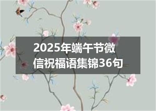 2025年端午节微信祝福语集锦36句
