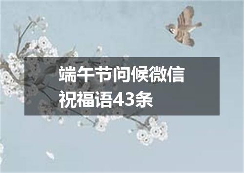 端午节问候微信祝福语43条