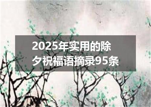 2025年实用的除夕祝福语摘录95条