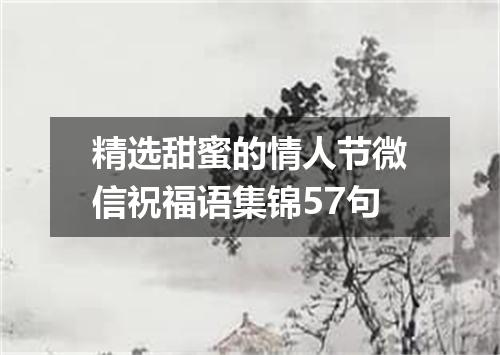 精选甜蜜的情人节微信祝福语集锦57句