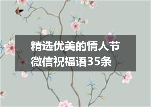精选优美的情人节微信祝福语35条