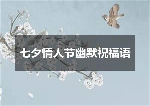 七夕情人节幽默祝福语